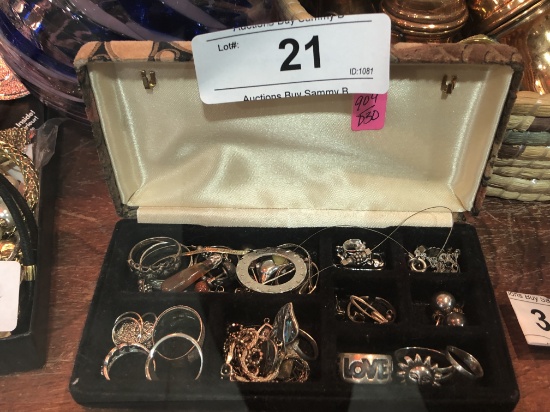 Jewelry Box W/Sterling Jewelry