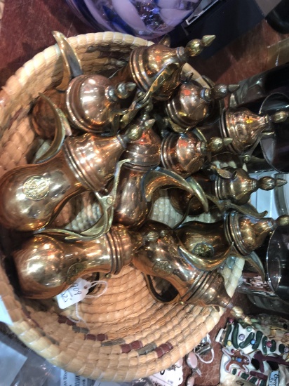 11 Copper & Brass Saudi Arabia Mini Drink Pots