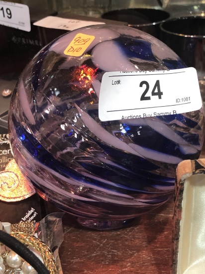 Hand Blown Glass Decor Sphere