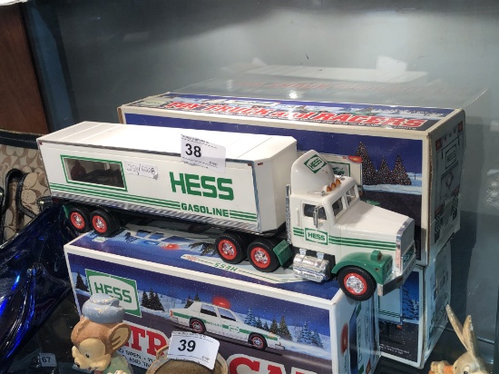 3 Hess Cars & Trucks in Boxes  1 Semi No Box