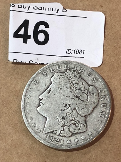 1921 S Morgan Silver $1 Dollar Coin