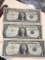 3 -Silver Certificates $1 Dollar Bills 1957, (2)