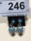 Sterling Thunderbirds w/ Turquoise & Coral Earring