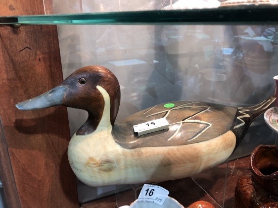 Hand Carved & Signed Duck Decoy