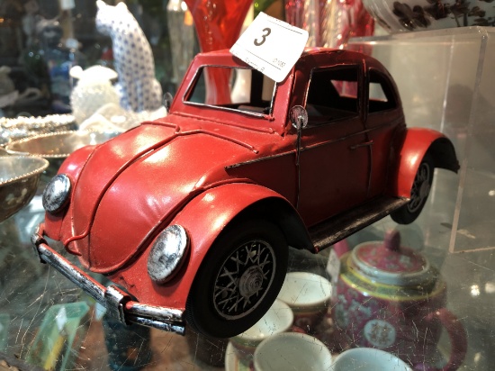 Red Metal VW Bug Display Car