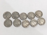 10 Indian Head Nickels Most w/ Dates
