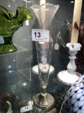 Sterling Weighted Base w/ Etched Glass Vase