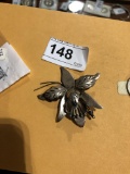 Sterling Mexico Flower Pin