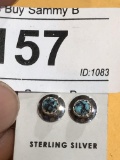 Sterling Indian Made Post Earrings w/ Turquoise