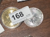 Silver and Gold Toned Bit Coins