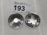 2 -.999 1/2oz Silver Rounds - Sunshine Minting