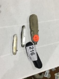 2 Vintage Small Pocket Knives w/ Cases