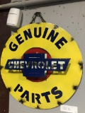 Metal Round Chevrolet Sign