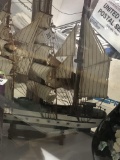 Sailing Ship Model w/3 Mast sails