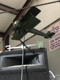 metal bi plane weathervane