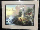 lighthouse signed & numbered thomas kinkade print