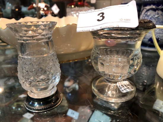 Two Toothpick Holders One Stamped Sterling