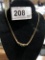 14kt Gold  Necklace tw 7 g Emerald and Diamond