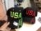 Green & Red USA Hats