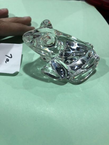 Signed Waterford Crystal Frog Figurine