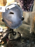 Polished Edge Geode/ Crystal W/ Metal Stand