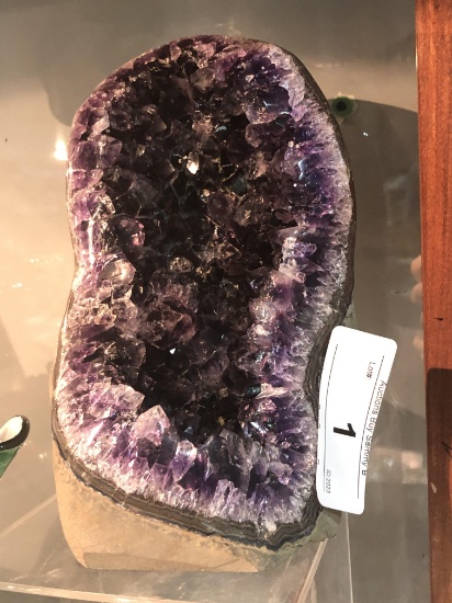 Geode Amethyst Crystal Stone  7 3/4"  Tall