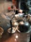 3 Pewter & Glass Dishes