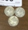 3 Silver Mercury Dimes - 1939D,  1943P, 1944P