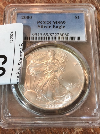 2000 Silver Eagle PCCGS MS69
