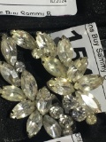 Vintage Clip on Rhinestone Earrings