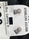 Sterling & Clear Stone Earrings