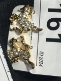 Rhinestone Galloping Horse Earrings