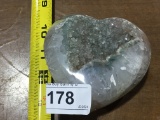 Geode Crystal Heart Shaped Stone