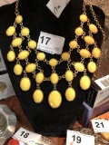 Yellow and Blue Reversible Necklace