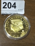 2020 24k Gold Plated Trump Token