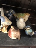 Assortment of bird figurines