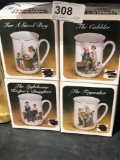 4 Norman Rockwell coffee cups