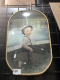 Domed vintage picture, and frame