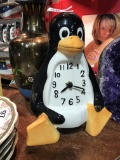 Ceramic Penguin Clock