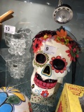 Hand Painted & Decorated Ceramic Skull