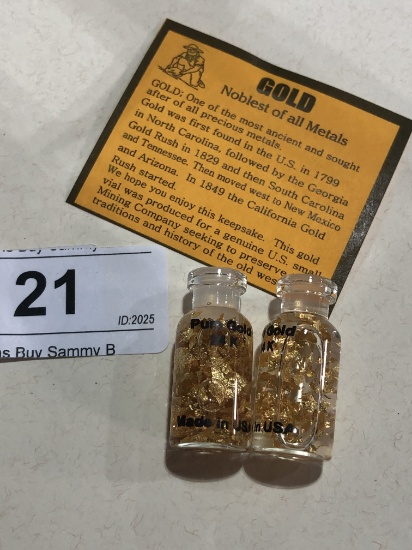 2 Vials 24k Gold Leaf Flake