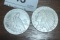 2 - .999 1/2 oz  Silver Rounds - Both Indian Incus