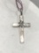 Sterling Etched Cross