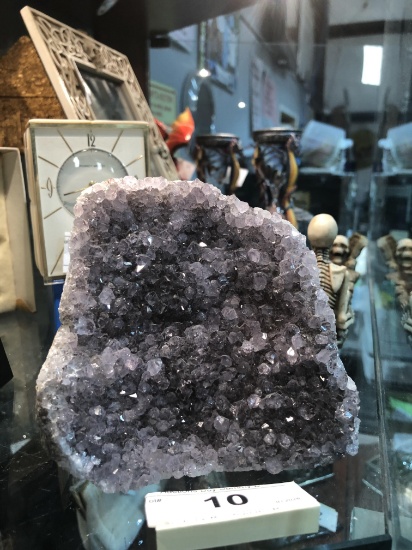 Geode Amethyst Crystal Corner 4 1/4" Tall