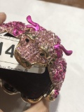 Pink Rhinestone Dragon Cuff
