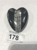 Carved Heart Fossil Orthoceras