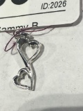 Sterling Double Heart Pendant