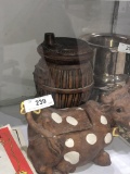 2 Vintage Cookie Jars,  Cow,  and Barrel