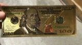 2009A  24 Gold Plated US $100 Fun Note