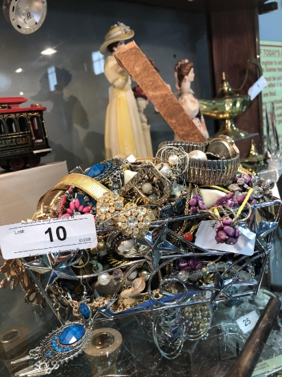 Basket of Vintage Jewelry